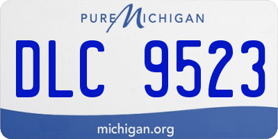 MI license plate DLC9523