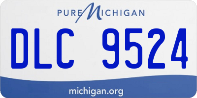 MI license plate DLC9524