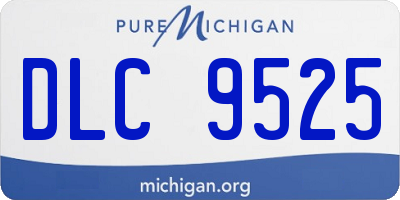 MI license plate DLC9525