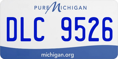 MI license plate DLC9526