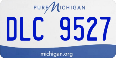 MI license plate DLC9527