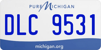 MI license plate DLC9531