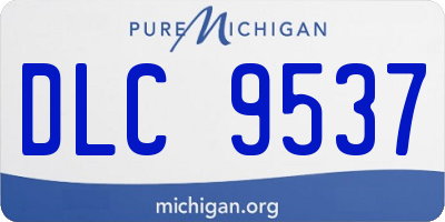 MI license plate DLC9537