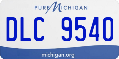 MI license plate DLC9540