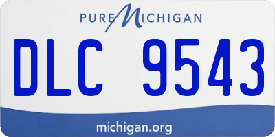 MI license plate DLC9543