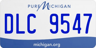 MI license plate DLC9547