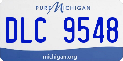 MI license plate DLC9548