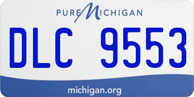 MI license plate DLC9553