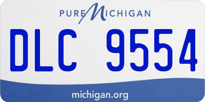 MI license plate DLC9554