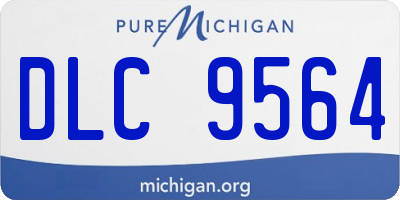 MI license plate DLC9564