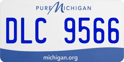 MI license plate DLC9566