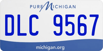 MI license plate DLC9567