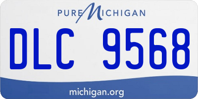 MI license plate DLC9568