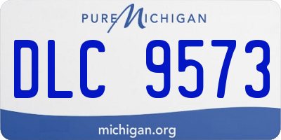 MI license plate DLC9573