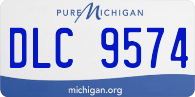 MI license plate DLC9574