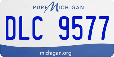 MI license plate DLC9577