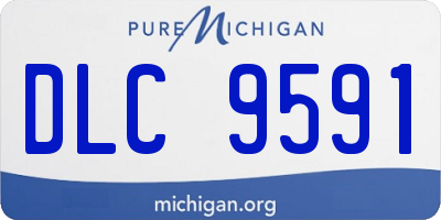 MI license plate DLC9591