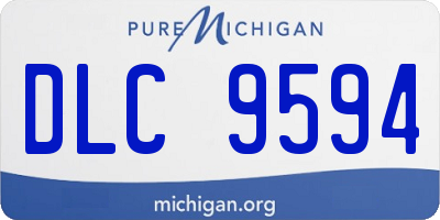 MI license plate DLC9594