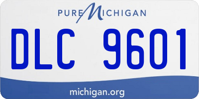 MI license plate DLC9601