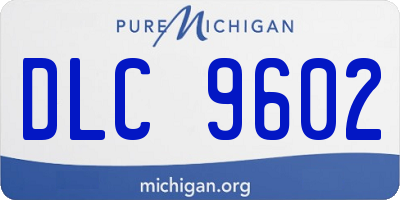 MI license plate DLC9602