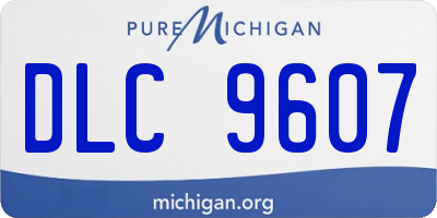 MI license plate DLC9607