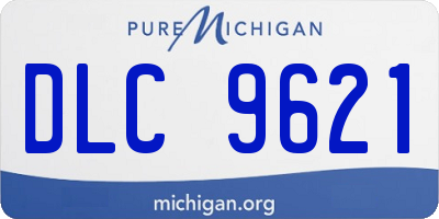 MI license plate DLC9621