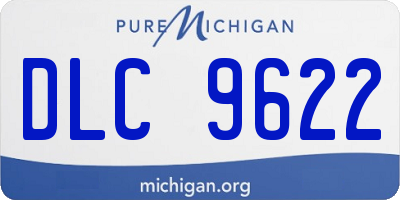 MI license plate DLC9622