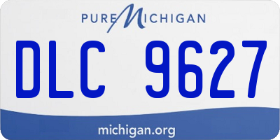 MI license plate DLC9627