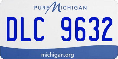 MI license plate DLC9632