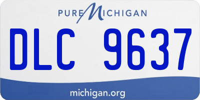 MI license plate DLC9637