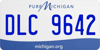MI license plate DLC9642