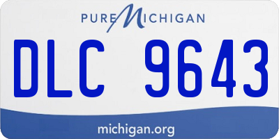 MI license plate DLC9643