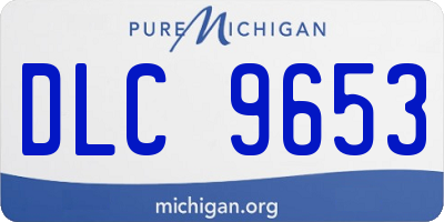 MI license plate DLC9653