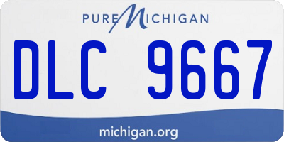 MI license plate DLC9667
