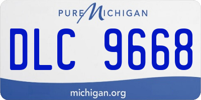 MI license plate DLC9668