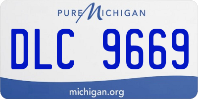 MI license plate DLC9669