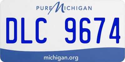 MI license plate DLC9674