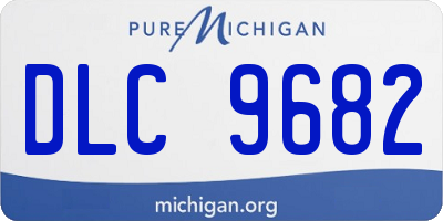 MI license plate DLC9682