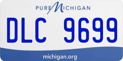 MI license plate DLC9699