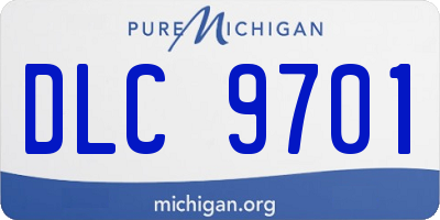 MI license plate DLC9701