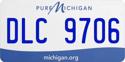 MI license plate DLC9706