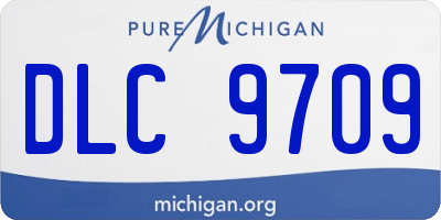 MI license plate DLC9709