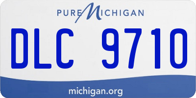 MI license plate DLC9710