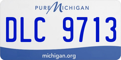 MI license plate DLC9713