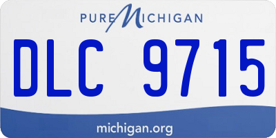 MI license plate DLC9715