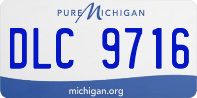 MI license plate DLC9716