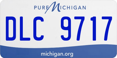 MI license plate DLC9717