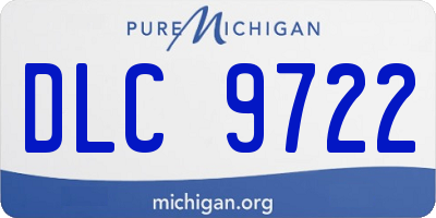 MI license plate DLC9722