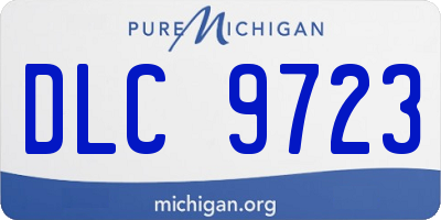 MI license plate DLC9723