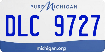 MI license plate DLC9727